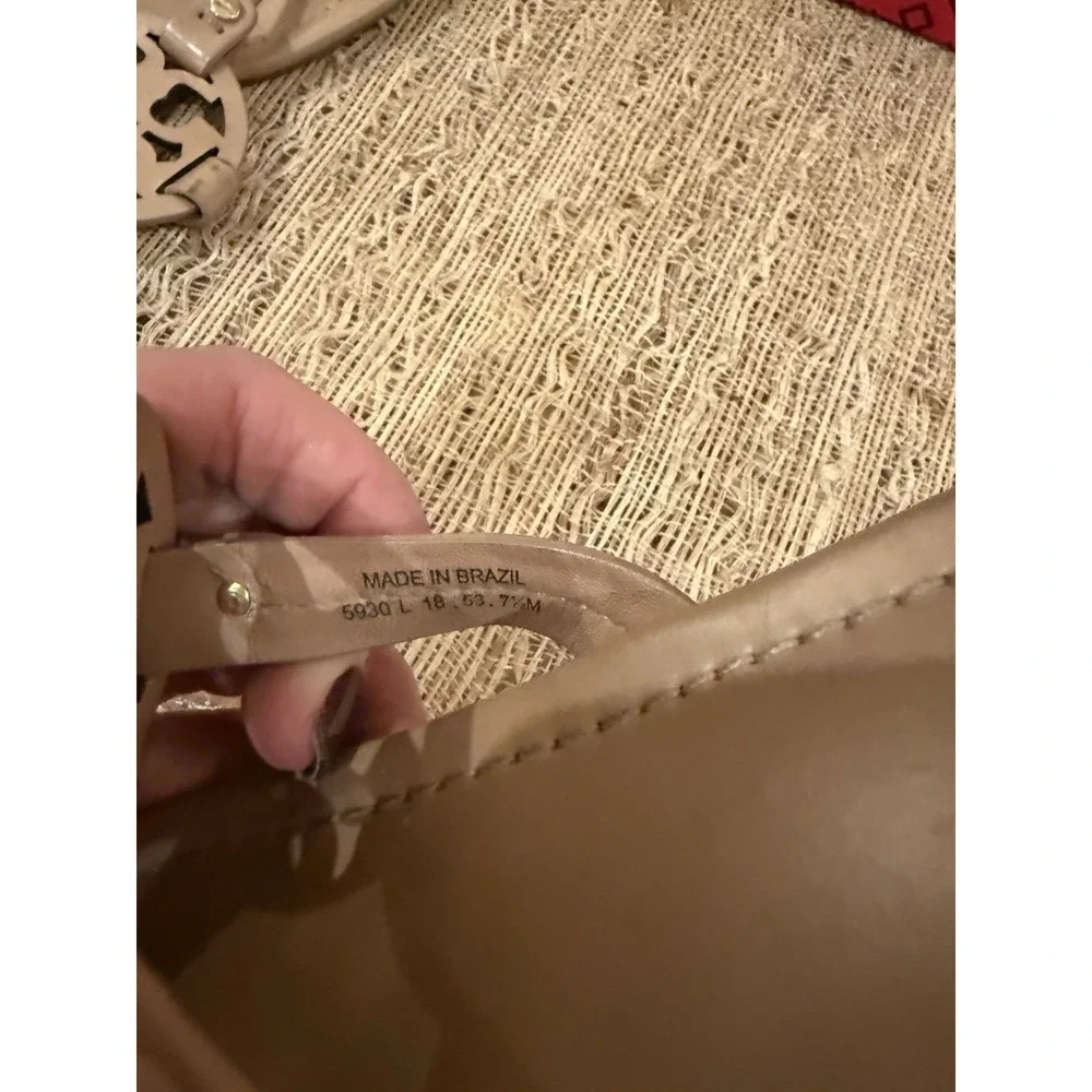 TORY BURCH Beige Light Makeup Miller Thong Slide Sandals Sz-7.5 - Picture 8 of 9
